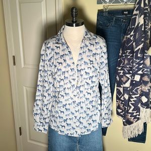 Horse Print Blouse